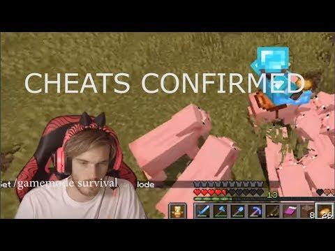 PROVING THAT PEWDIEPIE CHEATED IN HIS MINECRAFT WORLD thumbnail