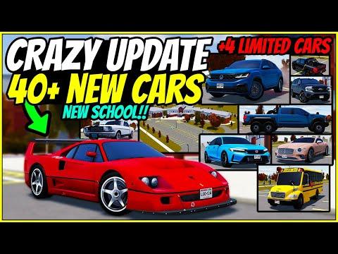 HUGE UPDATE 40+ NEW CARS!! - NEW SCHOOL/4+ LIMITED CARS?!  - Greenville Roblox thumbnail