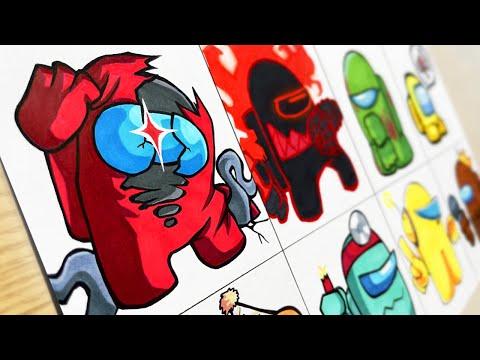 Drawing FNF-Impostor Black Betrayal / Among US / Sussy Nightmare Remastered / Drawing Imposter thumbnail