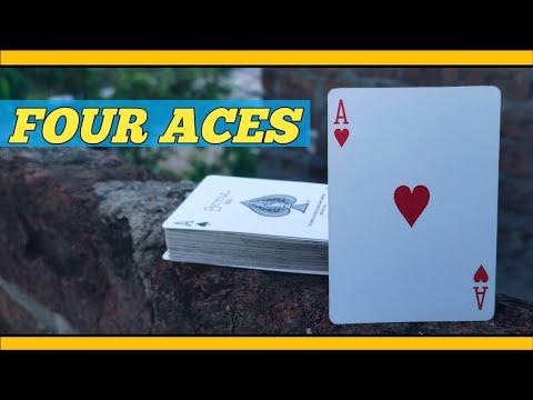 Best Self-Working Card Magic Trick | Four Aces Card Magic trick Tutorial thumbnail