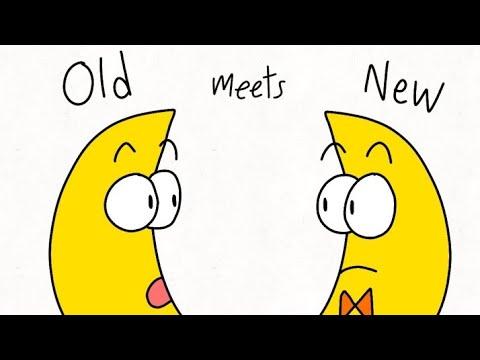 Old dancing banana meets New dancing banana (animation) thumbnail