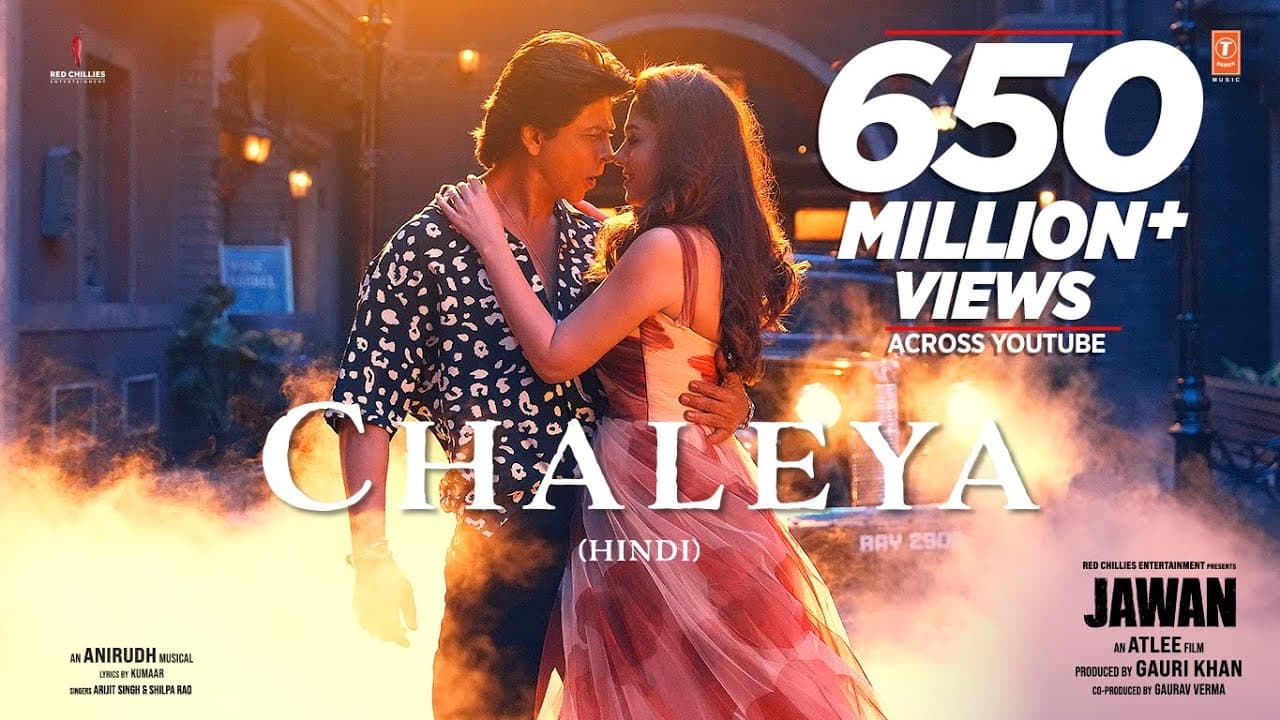 JAWAN: Chaleya (Hindi) | Shah Rukh Khan | Nayanthara | Atlee | Anirudh | Arijit S, Shilpa R | Kumaar
