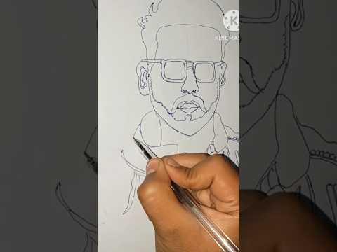 Elvish Yadav Drawing 🔥 💖 //Step By Step// //With Blue Pen 🖊️🖊️// #shorts #art #drawing #trending thumbnail