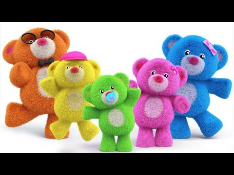 teddy bear finger family | teddy bear turn around | nursery rhymes | kids songs | kids tv thumbnail