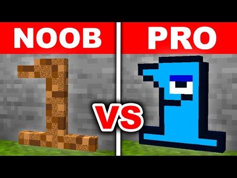 Minecraft NOOB vs PRO: Tiny NUMBER LORE Build Challenge thumbnail