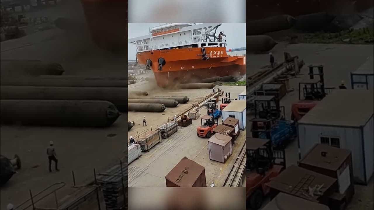 World's BEST Ship Launch! ๐ข โจ