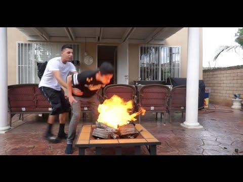 INSANE BURNING YEEZYS PRANK!! (ON FAZE RUG) thumbnail