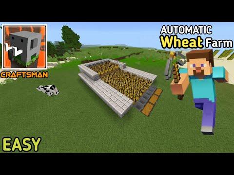 HOW TO MAKE AUTOMATIC WHEAT FARM in Craftsman and Minecraft🔥.(Easy way)#craftsman #minecraft #video thumbnail