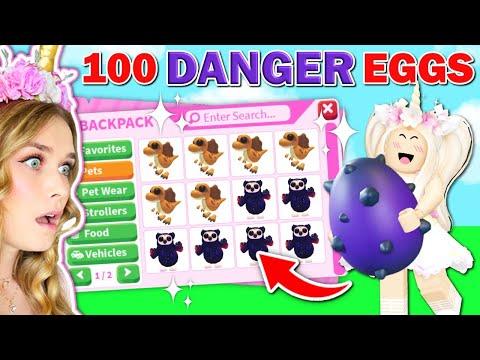 Opening 100 DANGER EGGS in Adopt Me! (Roblox) thumbnail