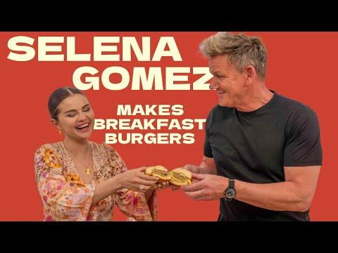 Selena Gomez Makes A Breakfast Burger with Gordon Ramsay thumbnail