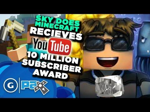 SkyDoesMinecraft Receives Diamond 10 Million Subscriber Play Button From YouTube thumbnail