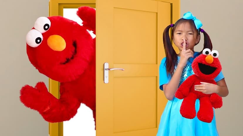 Wendy Pretend Play Hide and Seek with Giant Elmo Toy for Kids | Real ...