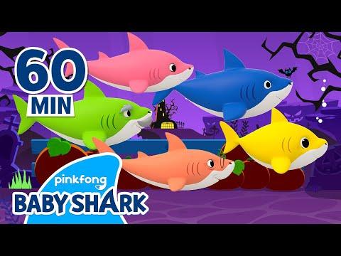 Halloween Baby Shark Doo Doo Doo 1 hour🎃 | +Compilation | TOP Halloween Songs | Baby Shark Official thumbnail