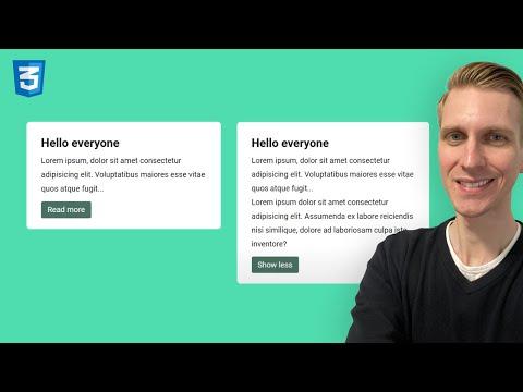 How to Create a Read More Button with ONLY CSS thumbnail