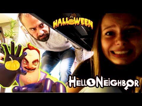 Hello Neighbor in REAL LIFE Halloween Pumpkin CHASE! | Hello Neighbor Hide and Seek! thumbnail