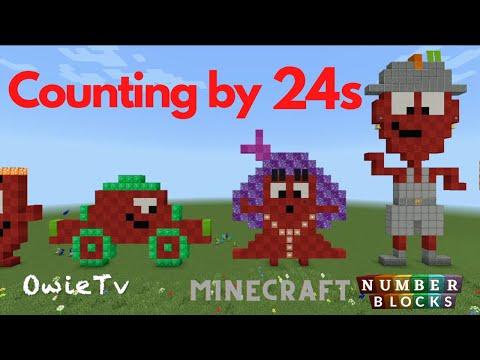 Numberblocks Minecraft -COUNTING BY 24s | LEARN TO COUNT | SKIP COUNTING BY 24 | MATH SONGS FOR KIDS thumbnail