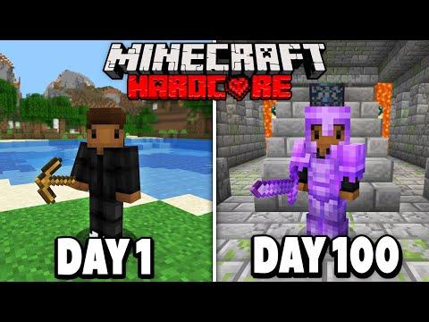 I Survived 100 Days in HARDCORE Minecraft.. Here's What Happened thumbnail