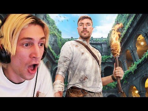 7 Days Exploring An Underground City | xQc Reacts to MrBeast thumbnail
