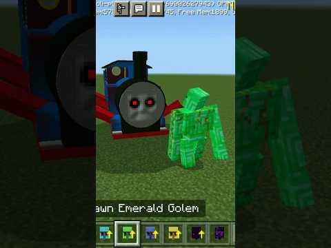 THOMAS EXE VS EMERALD GOLEM IN MINECRAFT PE #minecraft thumbnail
