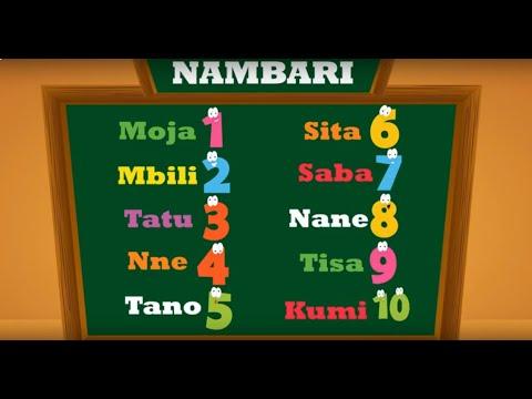 NAMBARI - Numbers | Learn Swahili | Swahili Nursery Rhymes | moja mbili tatu song | swahili for kids thumbnail