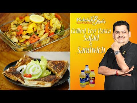Venkatesh Bhat makes Grilled Veg Pasta Salad and Sandwich | Recipe in Tamil | Pasta salad | sandwich thumbnail