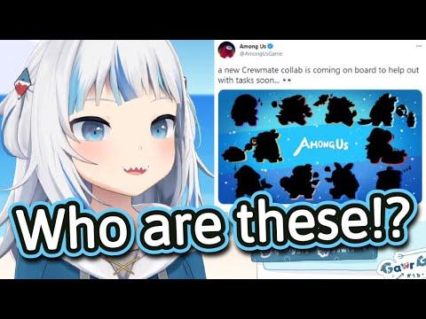 Gura teases the official Among Us - Hololive collab thumbnail