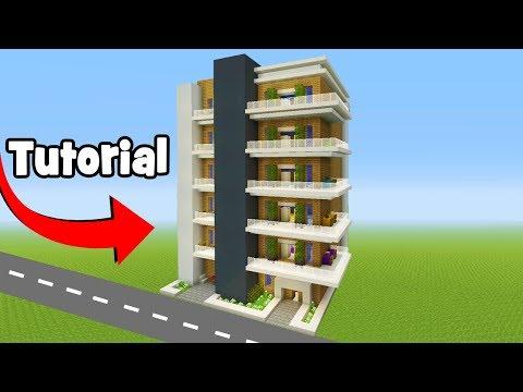 Minecraft Tutorial: How To Make A Modern Apartment Building "City Tutorial" thumbnail