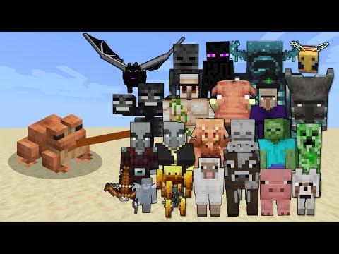 I made Frog Eat All Mobs in Minecraft | Frog vs all mobs thumbnail