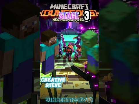 Creative Steve VS All Minecraft Dungeons Mobs/Bosses#shorts#edit#minecraft#subscribe thumbnail