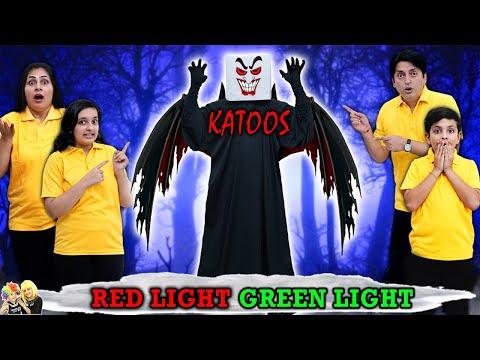 RED LIGHT GREEN LIGHT | KATOOS - Halloween Special | Horror Family Challenge | Aayu and Pihu Show thumbnail