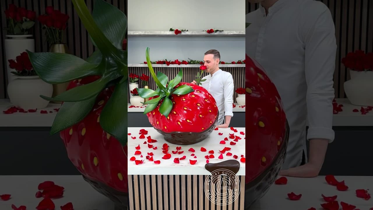 Chocolate covered Strawberry! ๐๐ซ The perfect Valantine's day gift! #amauryguichon #ValentinesDay