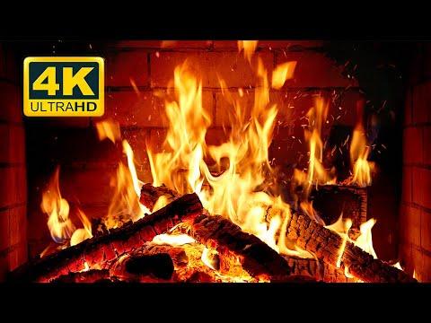 🔥 Cozy Fireplace 4K UHD! Fireplace with Crackling Fire Sounds. Christmas Fireplace. Winter 2023 thumbnail