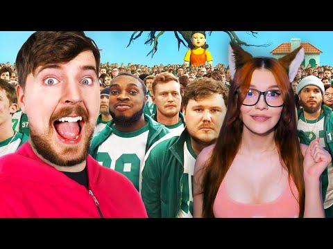 ИГРА В КАЛЬМАРА В РЕАЛЬНОЙ ЖИЗНИ НА $456,000 РЕАКЦИЯ MrBeast $456,000 Squid Game In Real Life! thumbnail