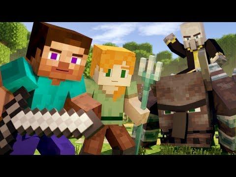 VILLAGE RAID - Alex and Steve Life (Minecraft Animation) thumbnail