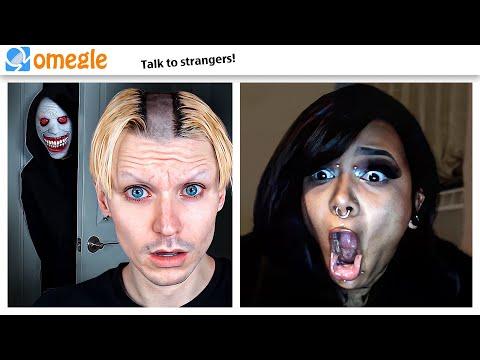 TROLLING OMEGLE with JUMPSCARES thumbnail