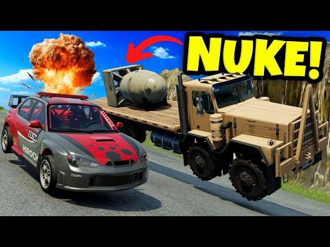 Random Cars VS NUKE TRUCK on the Most Dangerous Mountain in BeamNG Drive! thumbnail