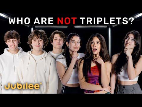 5 Sets of Triplets vs 1 Fake | Odd One Out thumbnail