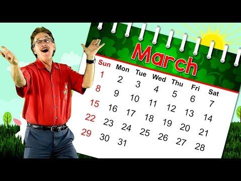 The Month of March | Calendar Song for Kids | Month of the Year Song | Jack Hartmann thumbnail