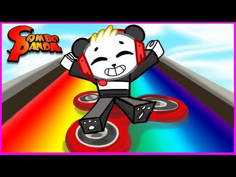 ROBLOX Box Slide down a Rainbow on Fidget Spinner! Let's Play with Combo Panda! thumbnail