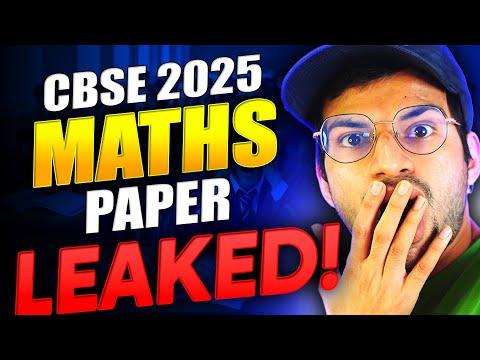 MATHS PAPER LEAKED😱😱 || Class 10 CBSE 2025 Maths Paper Leak thumbnail