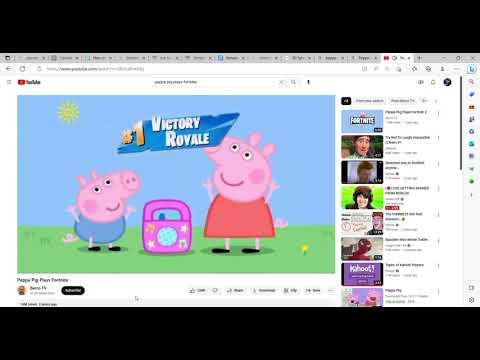trying not to laugh to Peppa pig plays fortnite! 0: thumbnail