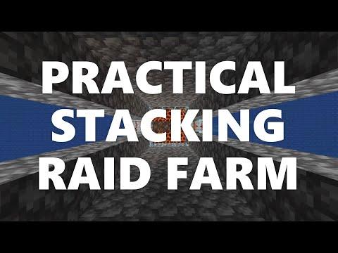 Minecraft Elegance: Practical Stacking Raid Farm (128k dph, Java 1.16*-1.20, DOES NOT WORK in 1.21) thumbnail