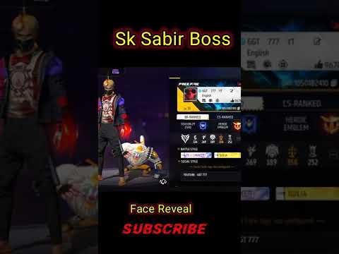 Free Fire 🔥 SK SABIR BOSS Face Reveal☠️ // SK SABIR BOSS Real face⚡#shorts #freefire #viral #ggt_777 thumbnail