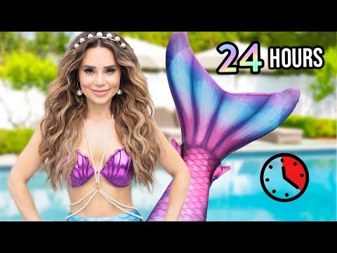 24 HOURS AS A MERMAID! thumbnail