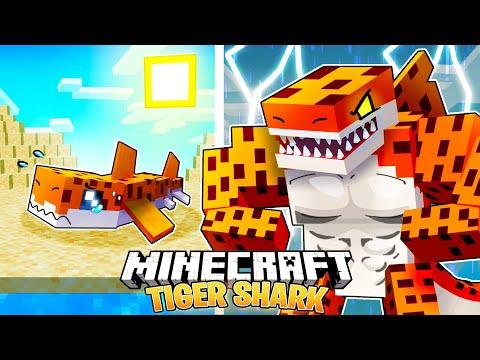 I Survived 100 Days as a TIGER SHARK in HARDCORE Minecraft! thumbnail