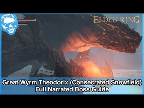 Great Wyrm Theodorix (Consecrated Snowfield) - Full Narrated Boss Guide - Elden Ring [4k HDR] thumbnail