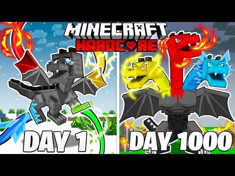 I Survived 1000 Days As An ELEMENTAL DRAGON In Hardcore Minecraft: *Full Story* thumbnail