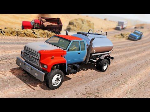 BeamNG Drive - Racing & Crashing On The Long Wavy Desert Road #7 thumbnail