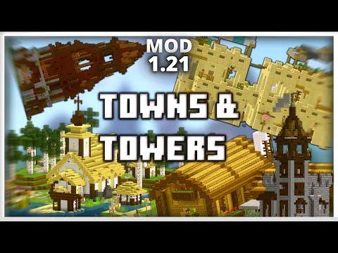 Minecraft Towns & Towers : Présentation Complète | Mod 1.21 (Compatible avec Terralith) thumbnail