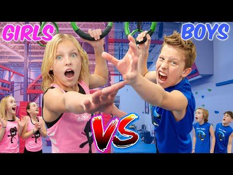 Girls vs Boys! Super Ninja Challenge! thumbnail